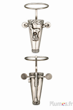 Spilli con vite di fissaggio - lungh. 8 cm, Ø 2 cm - grigio argento